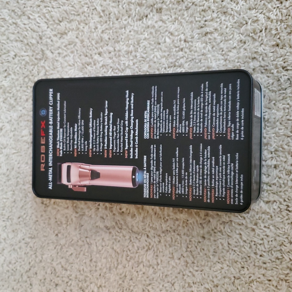 BaBylissPRO RoseFX All-Metal Interchangeable Battety Clipper. - Picture 3 of 5